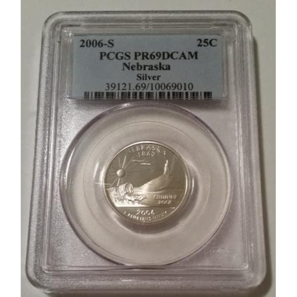 2006 S Silver Nebraska State Quarter Proof PR69 DCAM PCGS Blue Label